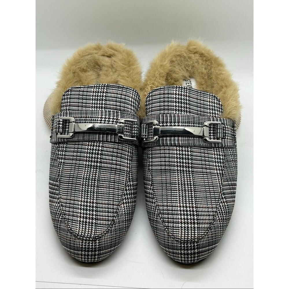 New Steve Madden Jill faux fur lined slip on flat mule - Size women's 6.5 - Picture 5 of 7